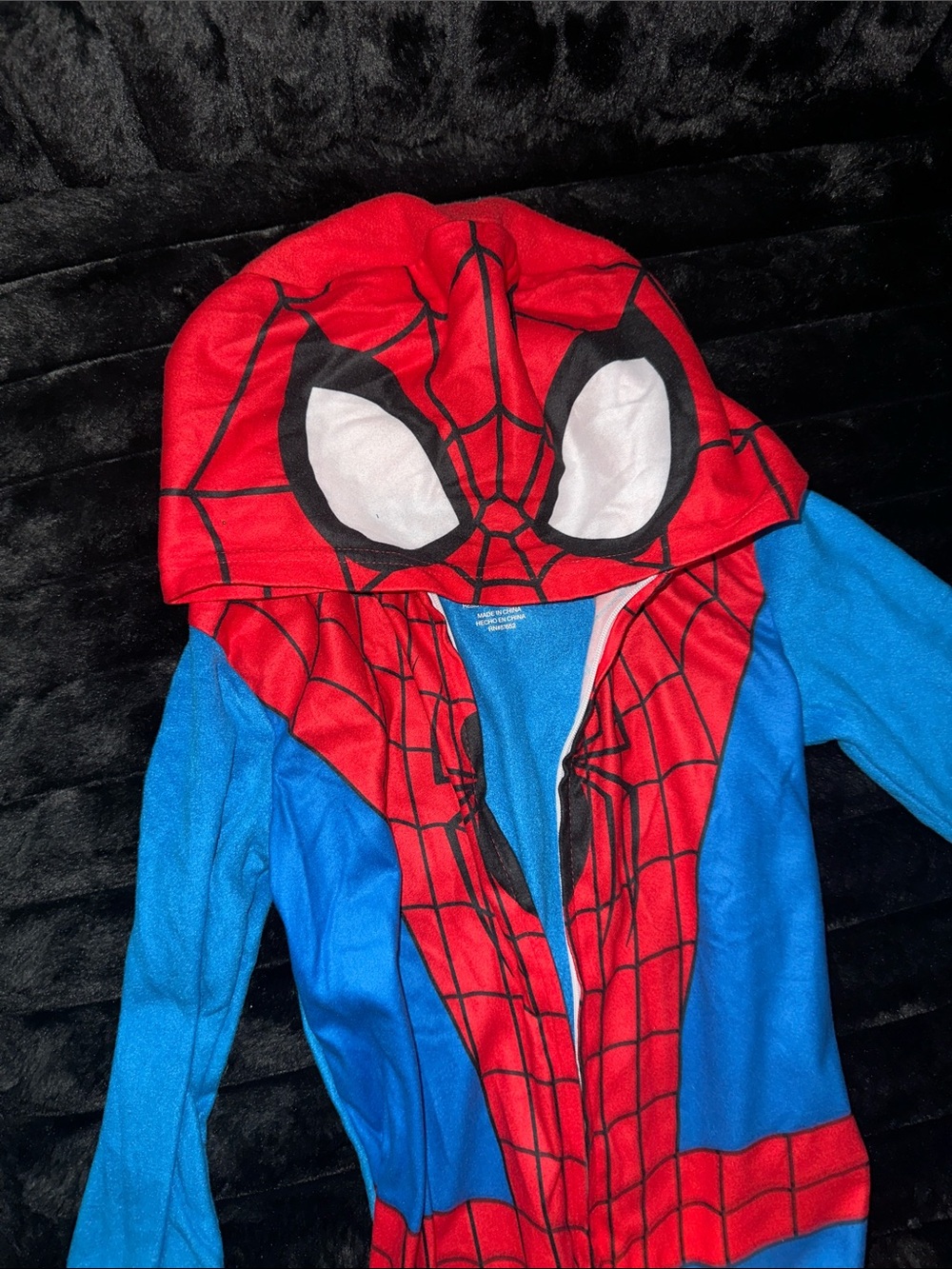 Marvel Spider-Man Red and Blue Hooded Kids Onesie Costume - Picture 2 of 4